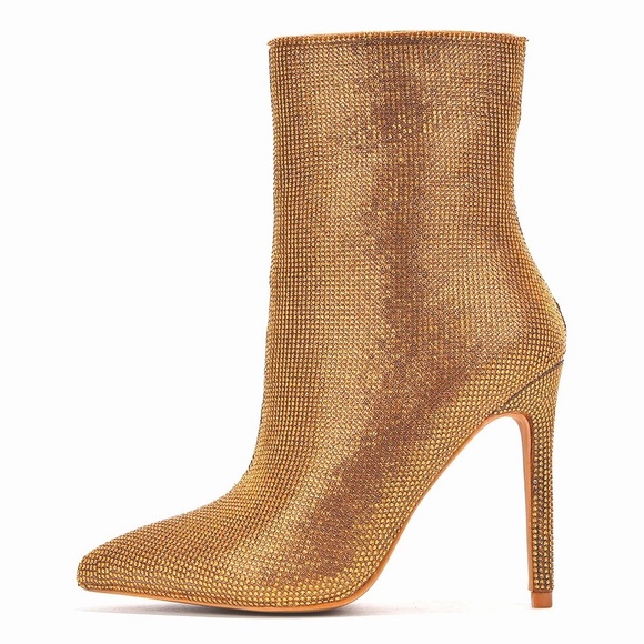 GLAM GIRL BOOTS GOLD - Picture 1 of 2